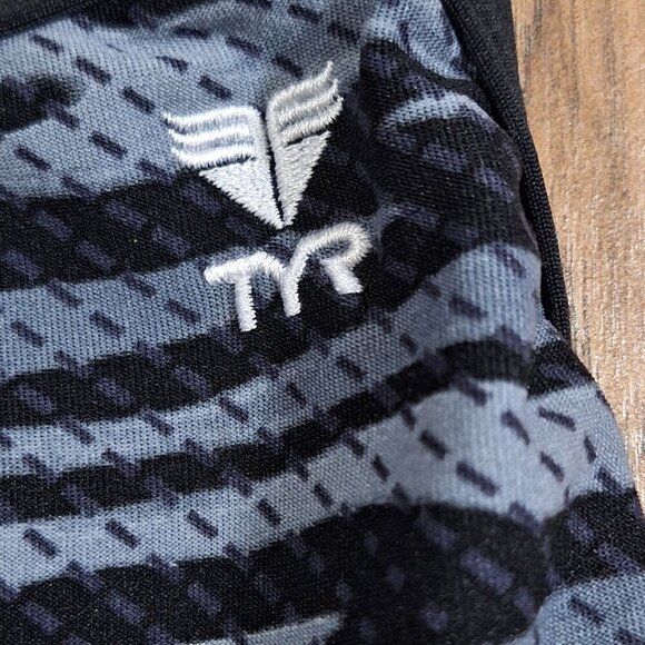 Tyr black gray zebra print one piece bathing suit - Picture 3 of 4